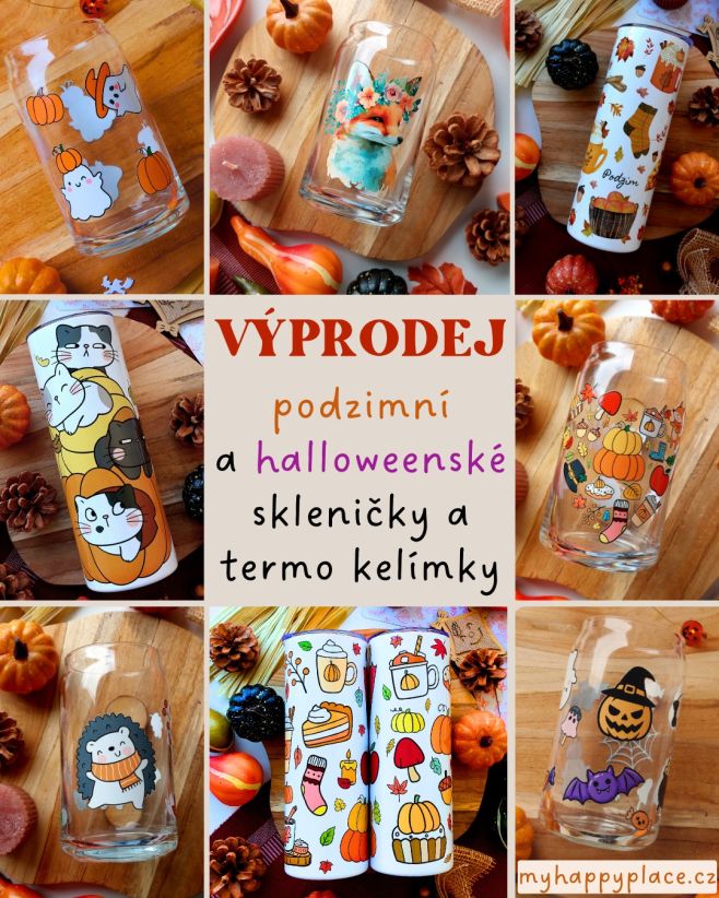 🍂PODZIM & HALLOWEEN SE SLEVOU -15 % 🎃 Ulovte si svou podzimní skleničku nebo termo kelímek a užívejte si podzim plnými...